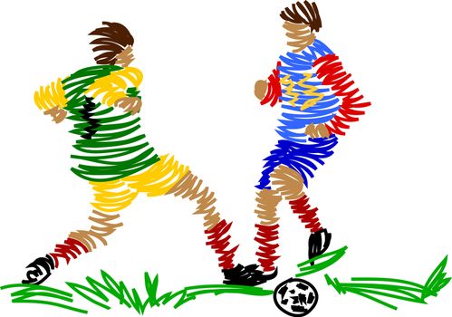 abstract soccer player