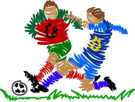 abstract soccer player