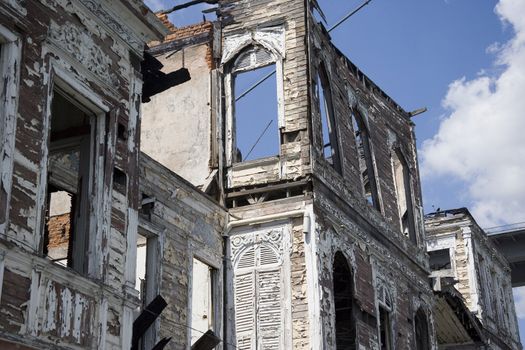 Damage house at Istanbul, Turkey
