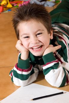 Portrait of the nice boy of preschool age