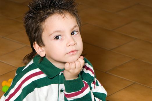 Portrait of the nice boy of preschool age