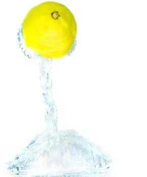 Juice falling of lemon.