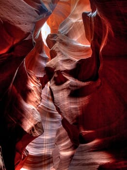 The famous upper Antelope Canyon near Page Arizona
