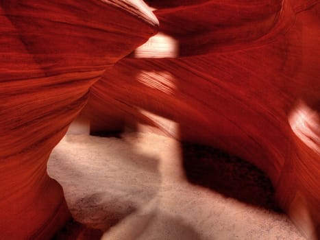 The famous upper Antelope Canyon near Page Arizona