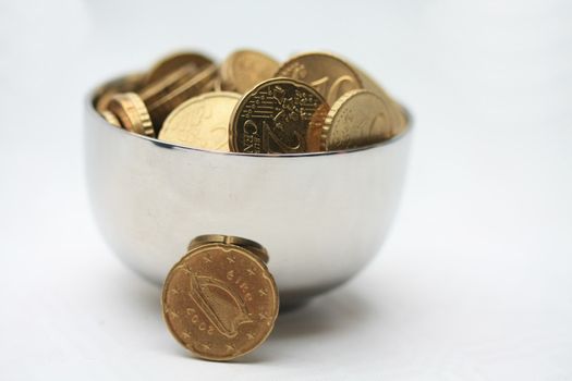 A pot full of golden coins bringing all the luck for St. Patrick's day