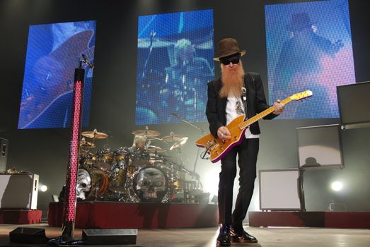 ZZ Top performs at Sala Polivalenta October 20, 2009 in Bucharest