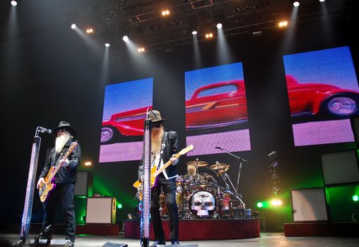 ZZ Top performs at Sala Polivalenta October 20, 2009 in Bucharest