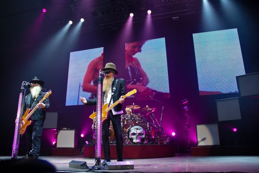 ZZ Top performs at Sala Polivalenta October 20, 2009 in Bucharest