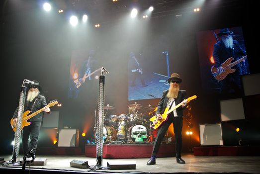 ZZ Top performs at Sala Polivalenta October 20, 2009 in Bucharest