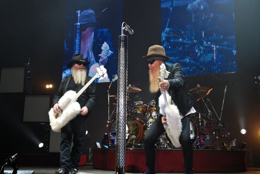 ZZ Top performs at Sala Polivalenta October 20, 2009 in Bucharest