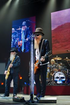 ZZ Top performs at Sala Polivalenta October 20, 2009 in Bucharest