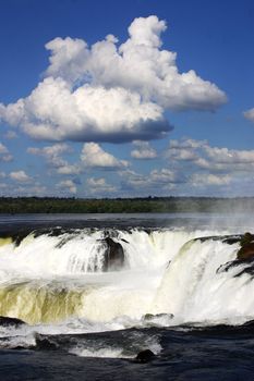 Iguazu Falls, at the border of Argentine and Brasil, Southamerica.