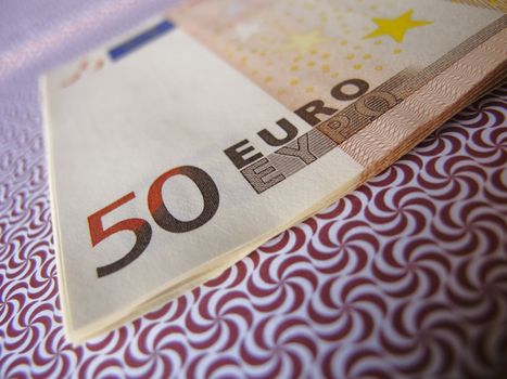 detail of a fifty Euro