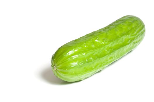 Fresh high resolution photo of an isolated cucumber.