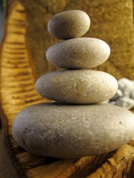 rocks at balance like decorative element at home