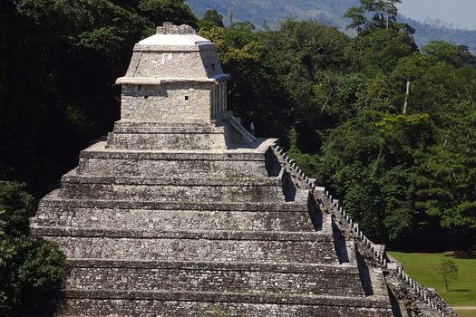 Detail of Palenque. Maya Ruins in Chiapas. Mexico