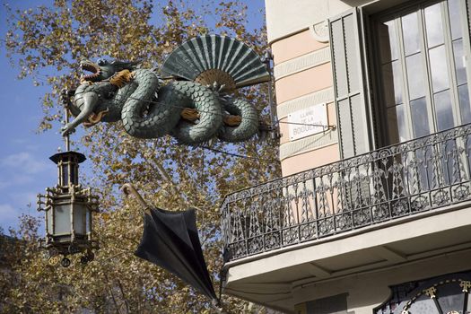 Modernism architecture in Ramblas, Barcelona, Catalonia, Spain