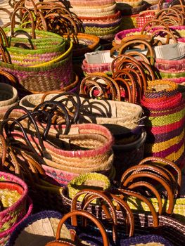 Traditional market in Vic, Catalonia, Spain