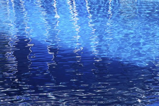 Calm and beautiful blue water surface