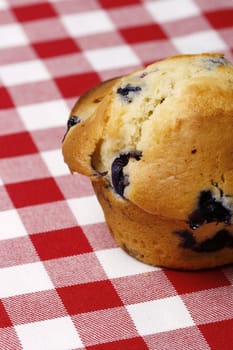 Delicious and freshly made blueberry muffin
