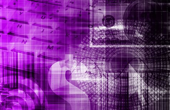 A Finance Spreadsheet Tech Graph Art Background