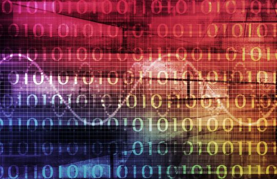 Futuristic Technology Data Flow as Art Background