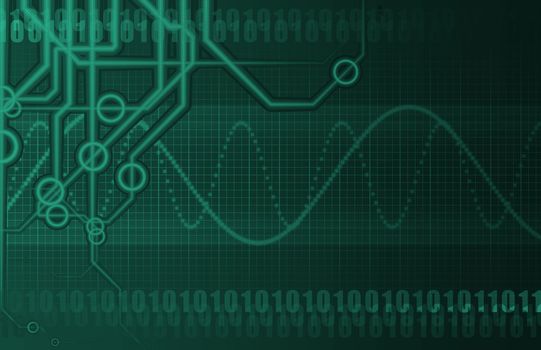 Futuristic Technology Data Flow as Art Abstract