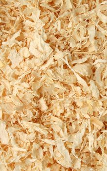 a background of sawdust from above