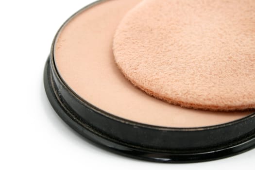 makeup powder isolated on white