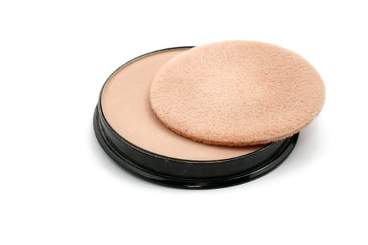makeup powder isolated on white
