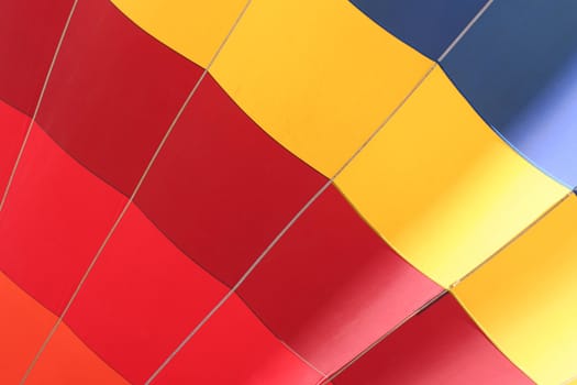 Detail of a colorful hot air balloon