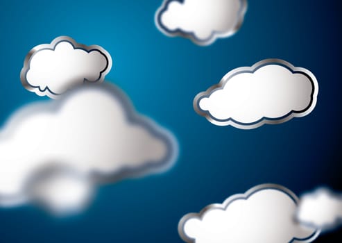 Weather related background showing blured clouds in blue