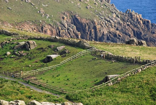 Beautiful mountain landscape in Land's End, UK