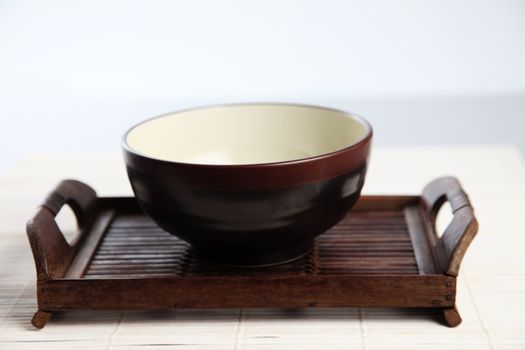 close up of the bowl on the tray
