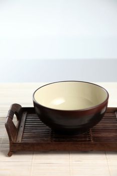 shot of the bowl on the tray