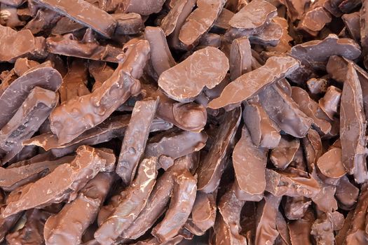 closeup of handmade cookies covered with chocolate