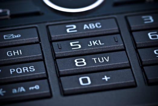 a closeup of the keypad of a cell phone