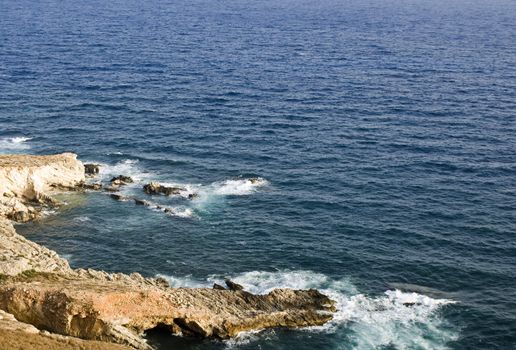 Typical summer landscape and scenery from the coast in Malta.