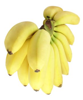 Fresh yellow banana isolated over white with clipping path