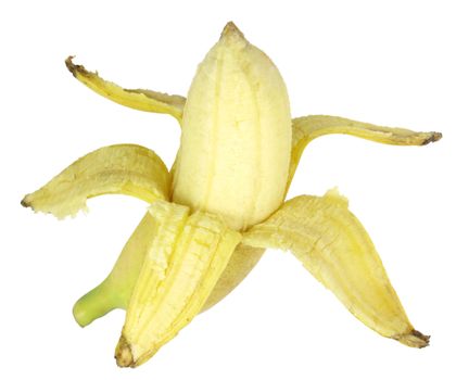 Fresh yellow banana isolated over white with clipping path