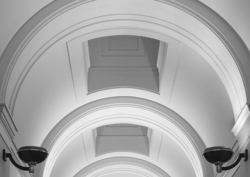 Elegant arched plaster ceiling