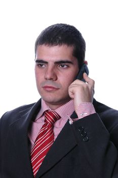 young businessman at cell phone