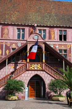 Official building with french flag