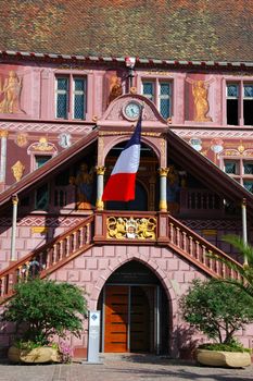 Official building with french flag