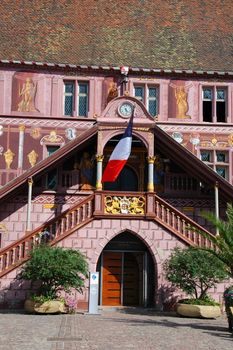 Official building with french flag