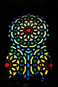 crystal window in church