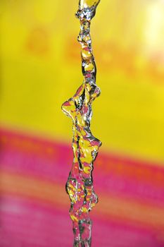 yellow and pink waterdrop