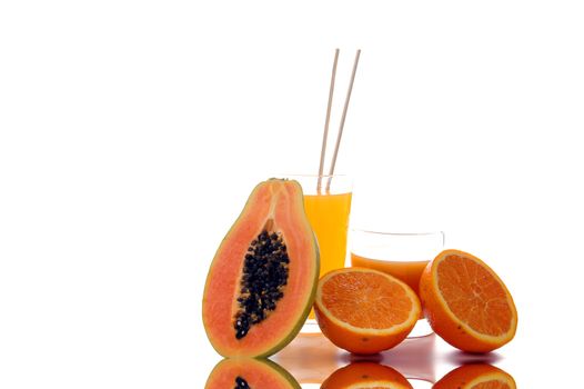 papaya and orange juice