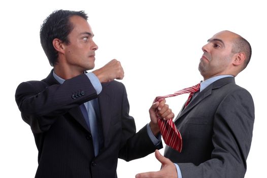 businessman knock out competitor