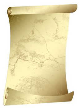 Image of the antique scroll - old parchment - in grunge style